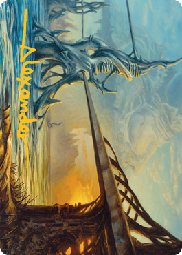Razortide Bridge Art Card (Gold-Stamped Signature) [Modern Horizons 2 Art Series] | Game Master's Emporium (The New GME)
