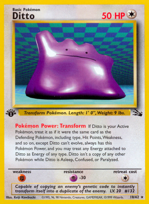 Ditto (18/62) [Fossil 1st Edition] | Game Master's Emporium (The New GME)