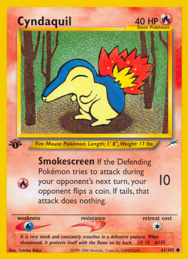 Cyndaquil (61/105) [Neo Destiny 1st Edition] | Game Master's Emporium (The New GME)