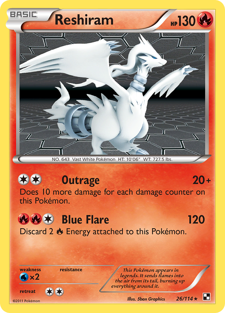 Reshiram (26/114) [Black & White: Base Set] | Game Master's Emporium (The New GME)