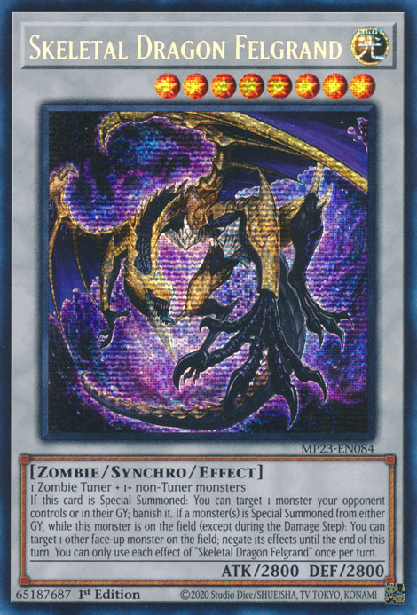 Skeletal Dragon Felgrand [MP23-EN084] Prismatic Secret Rare | Game Master's Emporium (The New GME)