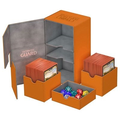 Twin Flip and Tray Xenoskin Deck Case Orange 200+ | Game Master's Emporium (The New GME)