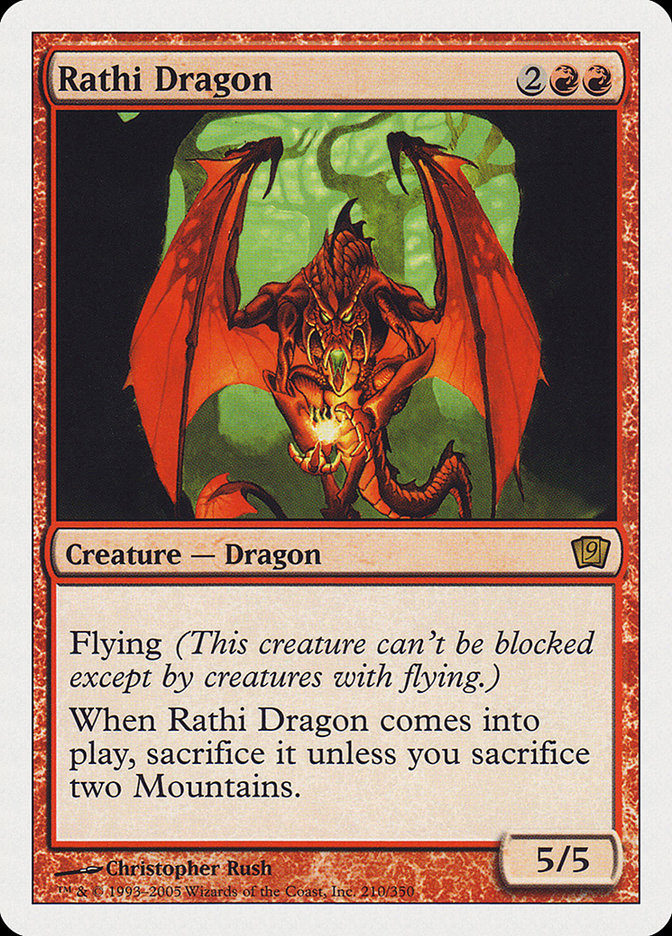 Rathi Dragon (9th Edition) [Oversize Cards] | Game Master's Emporium (The New GME)