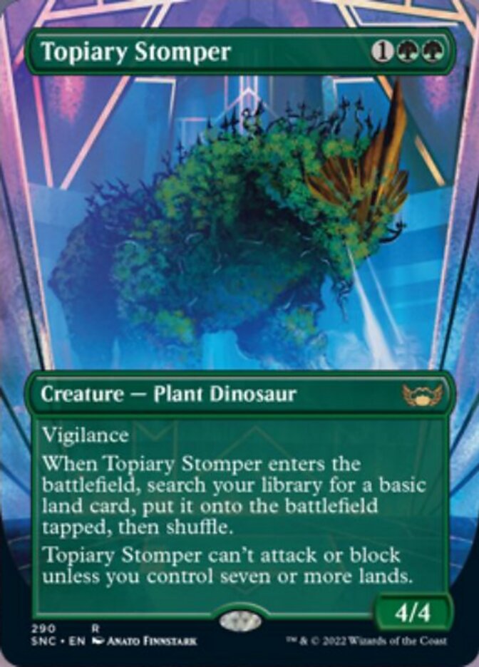 Topiary Stomper (Borderless Alternate Art) [Streets of New Capenna] | Game Master's Emporium (The New GME)