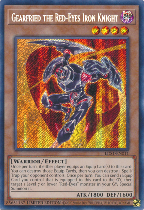 Gearfried the Red-Eyes Iron Knight [LDS1-EN011] Secret Rare | Game Master's Emporium (The New GME)