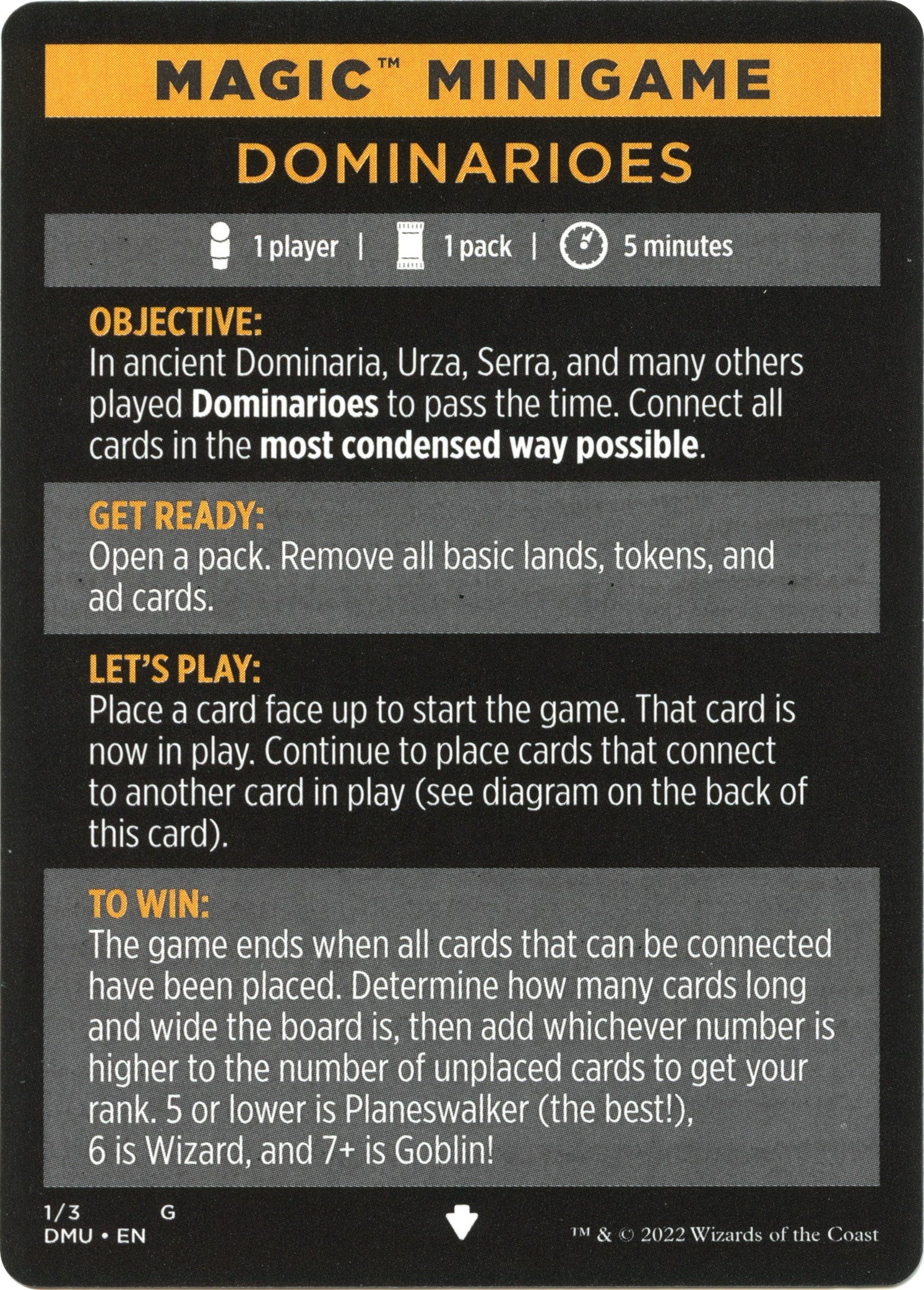 Dominarioes (Magic Minigame) [Dominaria United Minigame] | Game Master's Emporium (The New GME)