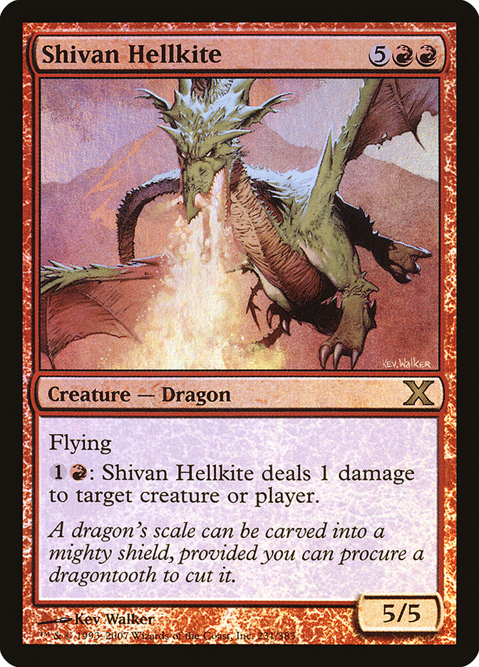 Shivan Hellkite (Premium Foil) [Tenth Edition] | Game Master's Emporium (The New GME)