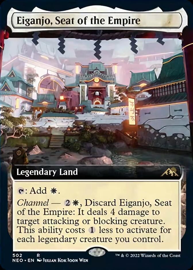 Eiganjo, Seat of the Empire (Extended Art) [Kamigawa: Neon Dynasty] | Game Master's Emporium (The New GME)