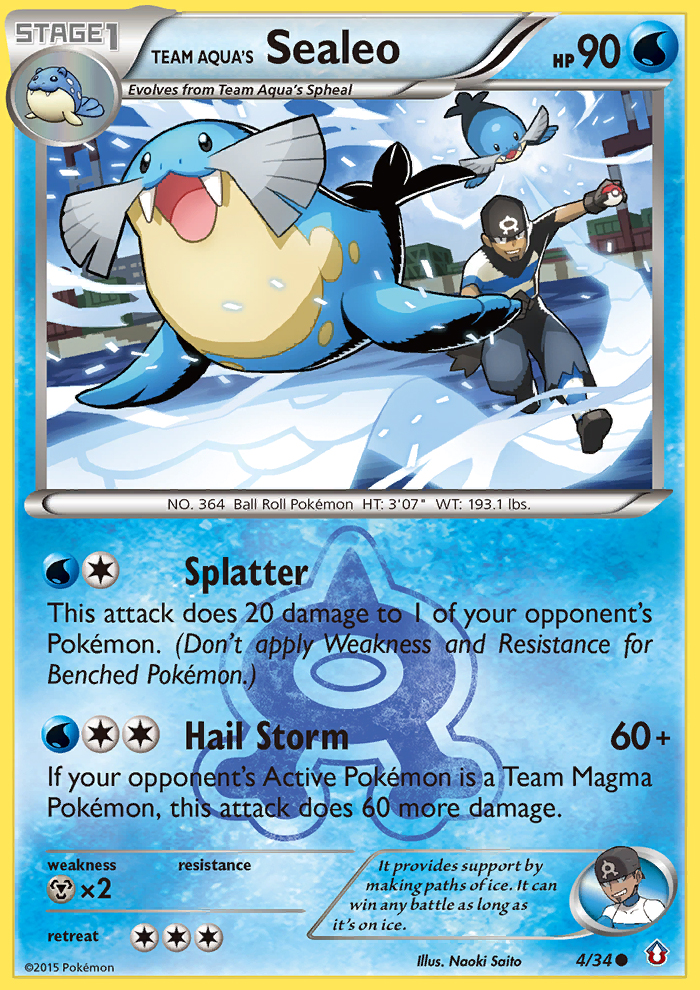 Team Aqua's Sealeo (4/34) [XY: Double Crisis] | Game Master's Emporium (The New GME)