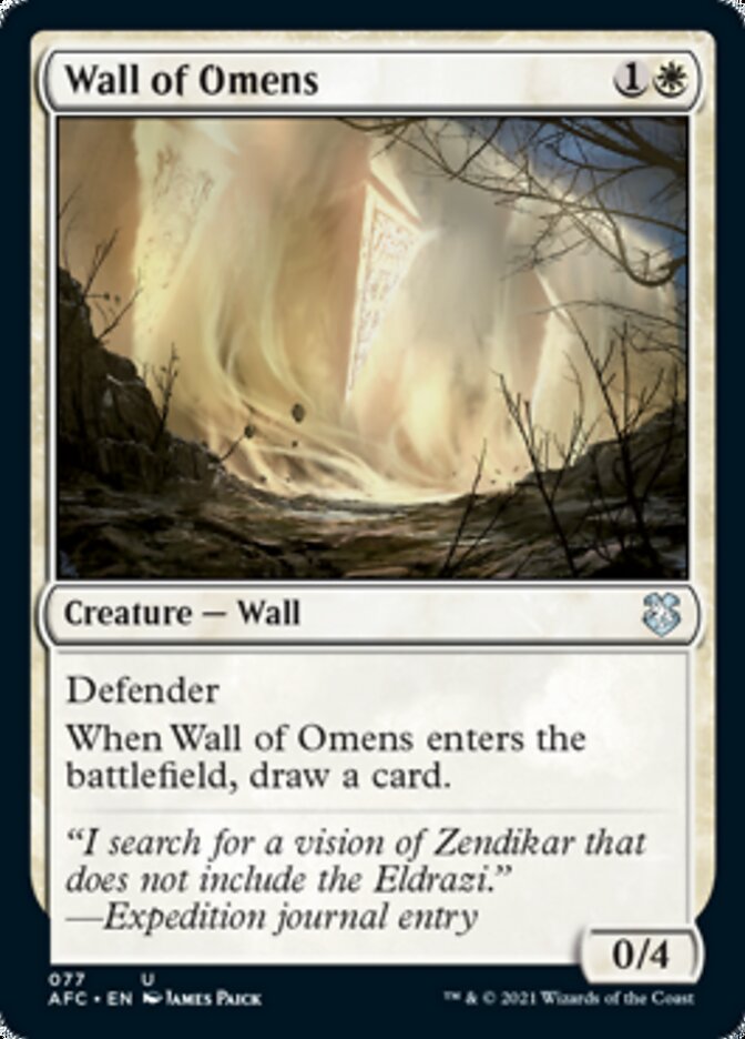 Wall of Omens [Dungeons & Dragons: Adventures in the Forgotten Realms Commander] | Game Master's Emporium (The New GME)