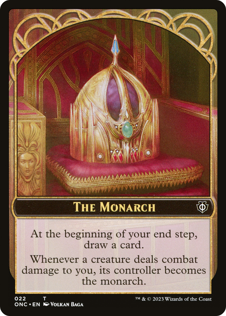 The Monarch // Golem Double-Sided Token [Phyrexia: All Will Be One Commander Tokens] | Game Master's Emporium (The New GME)