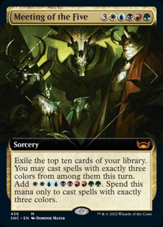 Meeting of the Five (Extended Art) [Streets of New Capenna] | Game Master's Emporium (The New GME)