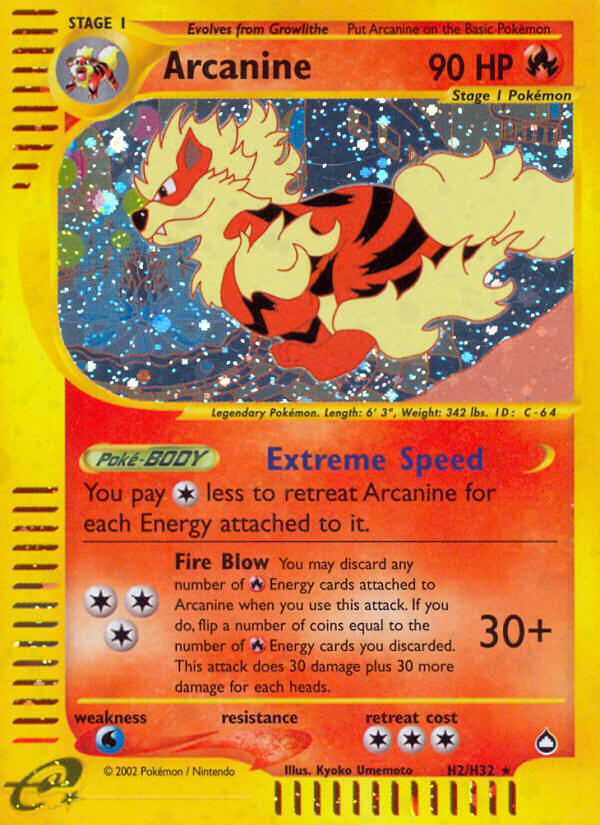 Arcanine (H2/H32) [Aquapolis] | Game Master's Emporium (The New GME)