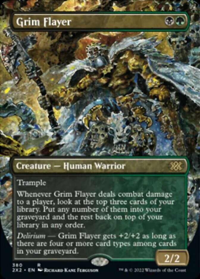 Grim Flayer (Borderless Alternate Art) [Double Masters 2022] | Game Master's Emporium (The New GME)