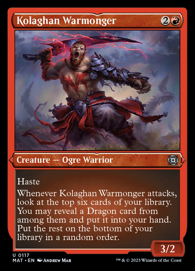 Kolaghan Warmonger (Foil Etched) [March of the Machine: The Aftermath] | Game Master's Emporium (The New GME)