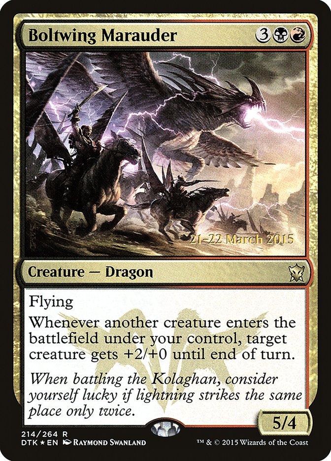 Boltwing Marauder [Dragons of Tarkir Prerelease Promos] | Game Master's Emporium (The New GME)