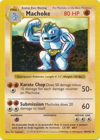 Machoke (34/102) [Base Set Shadowless Unlimited] | Game Master's Emporium (The New GME)