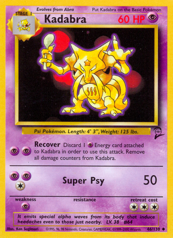 Kadabra (46/130) [Base Set 2] | Game Master's Emporium (The New GME)