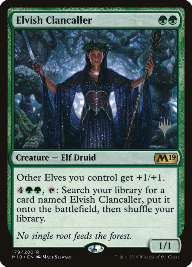 Elvish Clancaller (Promo Pack) [Core Set 2019 Promos] | Game Master's Emporium (The New GME)