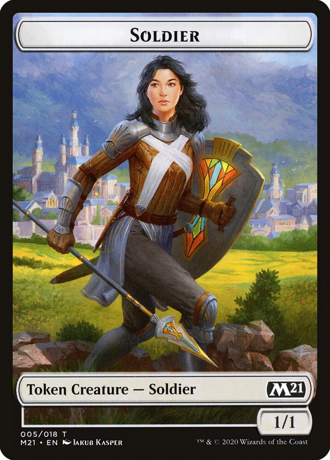 Knight // Soldier Double-Sided Token [Core Set 2021 Tokens] | Game Master's Emporium (The New GME)