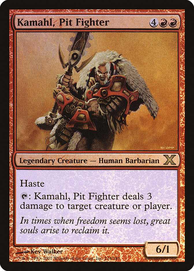 Kamahl, Pit Fighter (Premium Foil) [Tenth Edition] | Game Master's Emporium (The New GME)