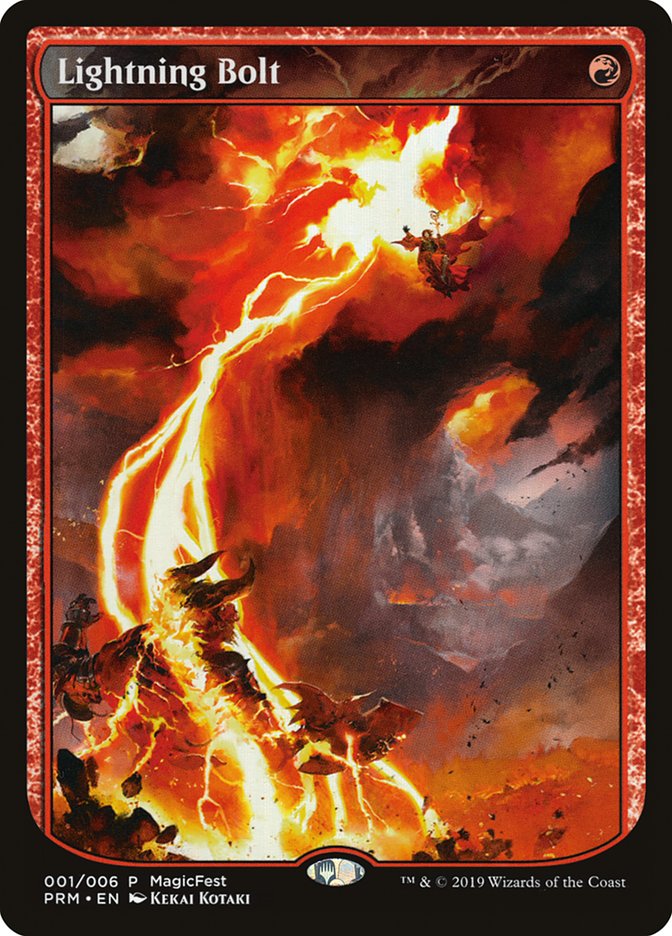 Lightning Bolt (Textless) [MagicFest 2019] | Game Master's Emporium (The New GME)