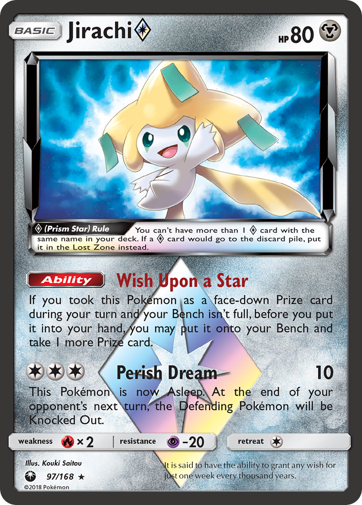 Jirachi (97/168) (Prism Star) [Sun & Moon: Celestial Storm] | Game Master's Emporium (The New GME)