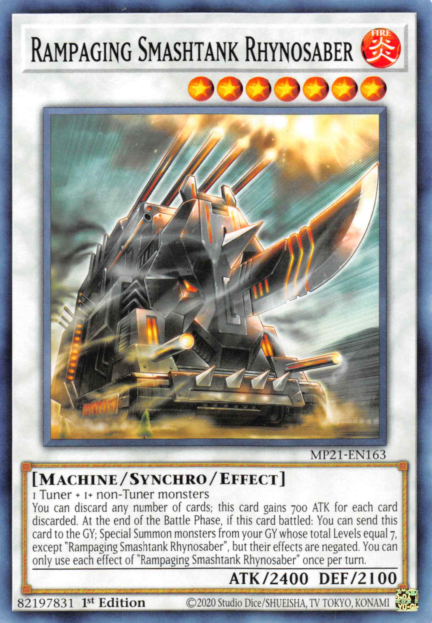 Rampaging Smashtank Rhynosaber [MP21-EN163] Common | Game Master's Emporium (The New GME)