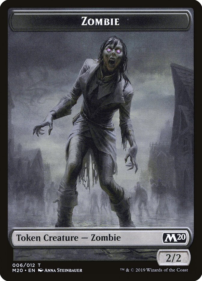 Zombie Token [Core Set 2020 Tokens] | Game Master's Emporium (The New GME)