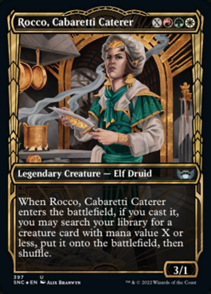 Rocco, Cabaretti Caterer (Showcase Golden Age Gilded Foil) [Streets of New Capenna] | Game Master's Emporium (The New GME)