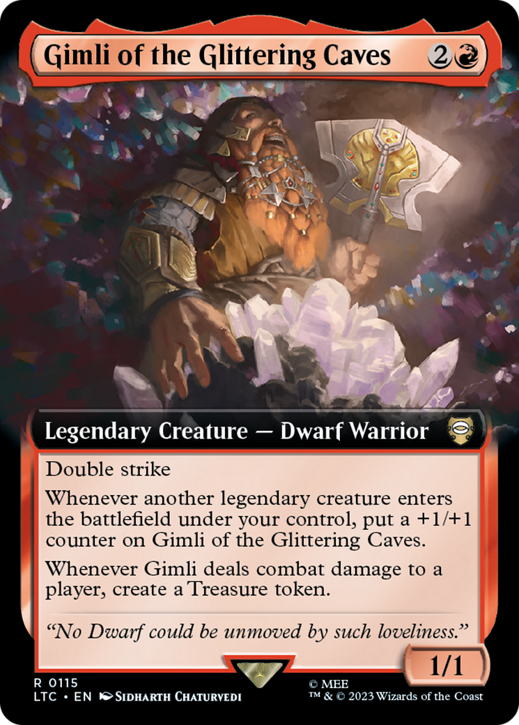 Gimli of the Glittering Caves (Extended Art) [The Lord of the Rings: Tales of Middle-Earth Commander] | Game Master's Emporium (The New GME)