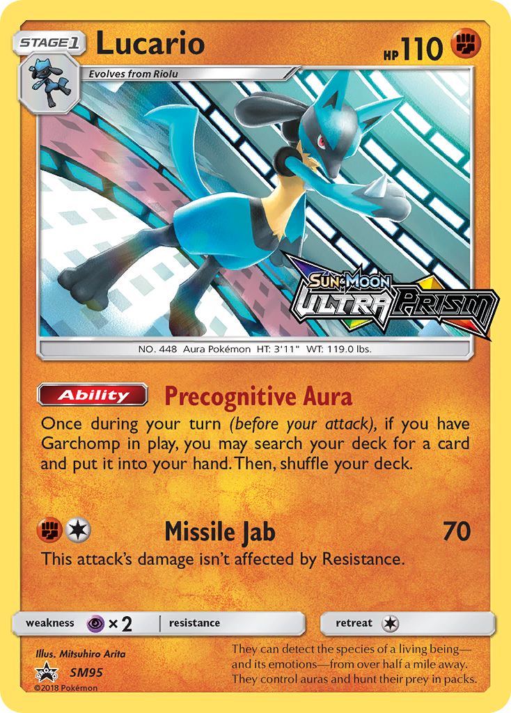 Lucario (SM95) (Prerelease Promo) [Sun & Moon: Black Star Promos] | Game Master's Emporium (The New GME)