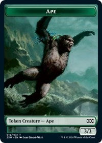 Ape // Elemental Double-Sided Token [Double Masters Tokens] | Game Master's Emporium (The New GME)