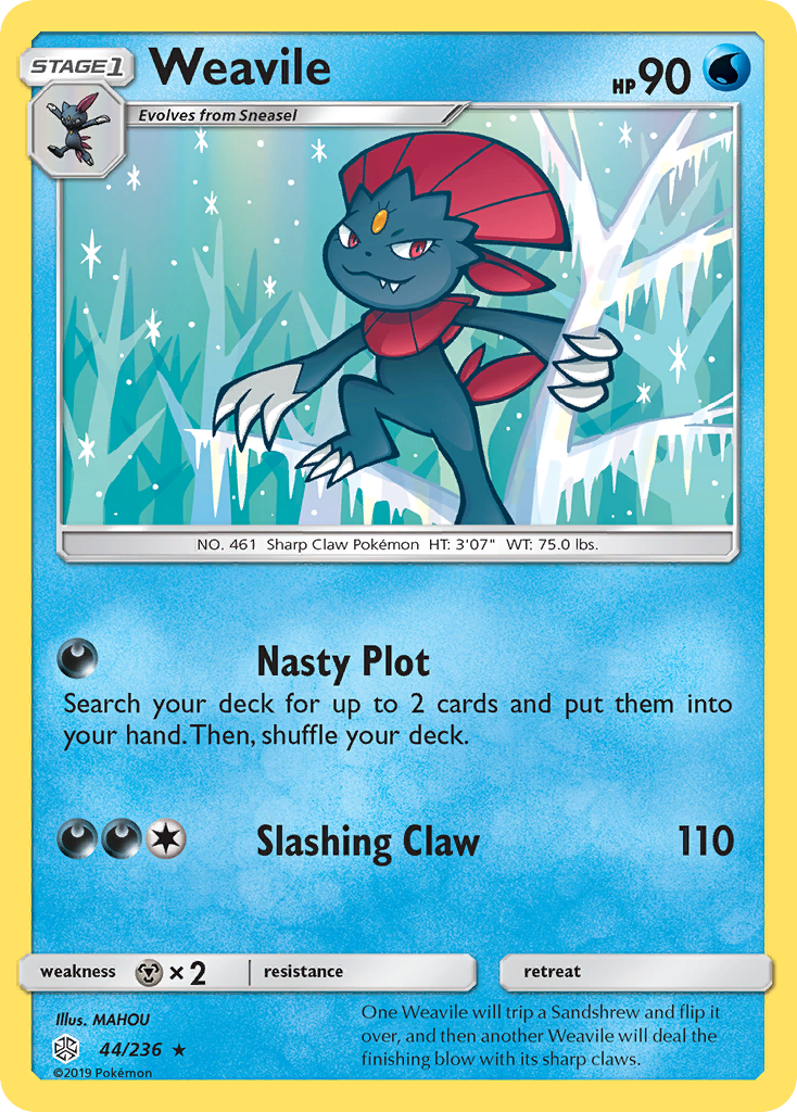 Weavile (44/236) [Sun & Moon: Cosmic Eclipse] | Game Master's Emporium (The New GME)