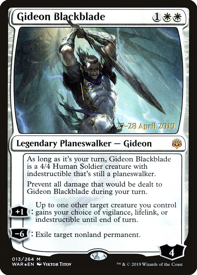 Gideon Blackblade [War of the Spark Prerelease Promos] | Game Master's Emporium (The New GME)