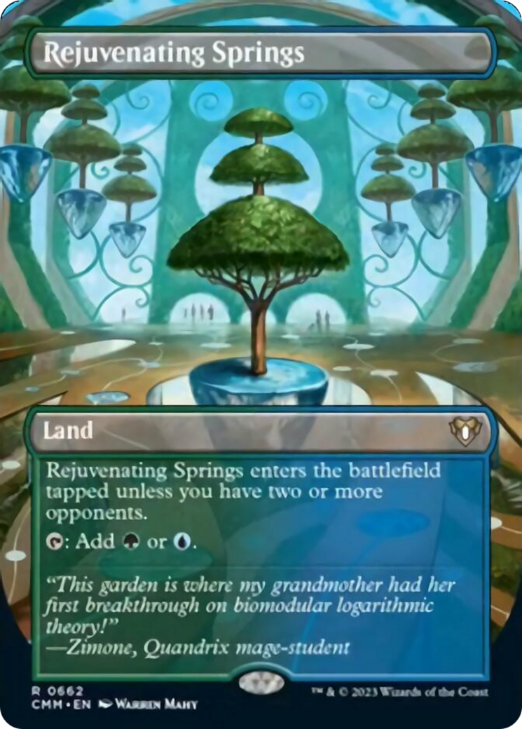 Rejuvenating Springs (Borderless Alternate Art) [Commander Masters] | Game Master's Emporium (The New GME)