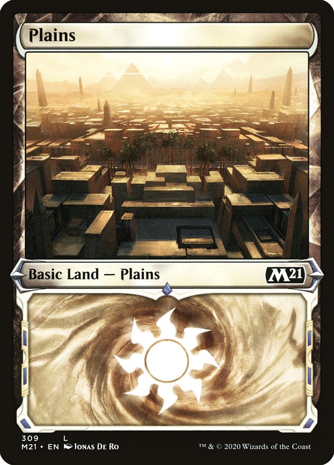 Plains (309) (Showcase) [Core Set 2021] | Game Master's Emporium (The New GME)