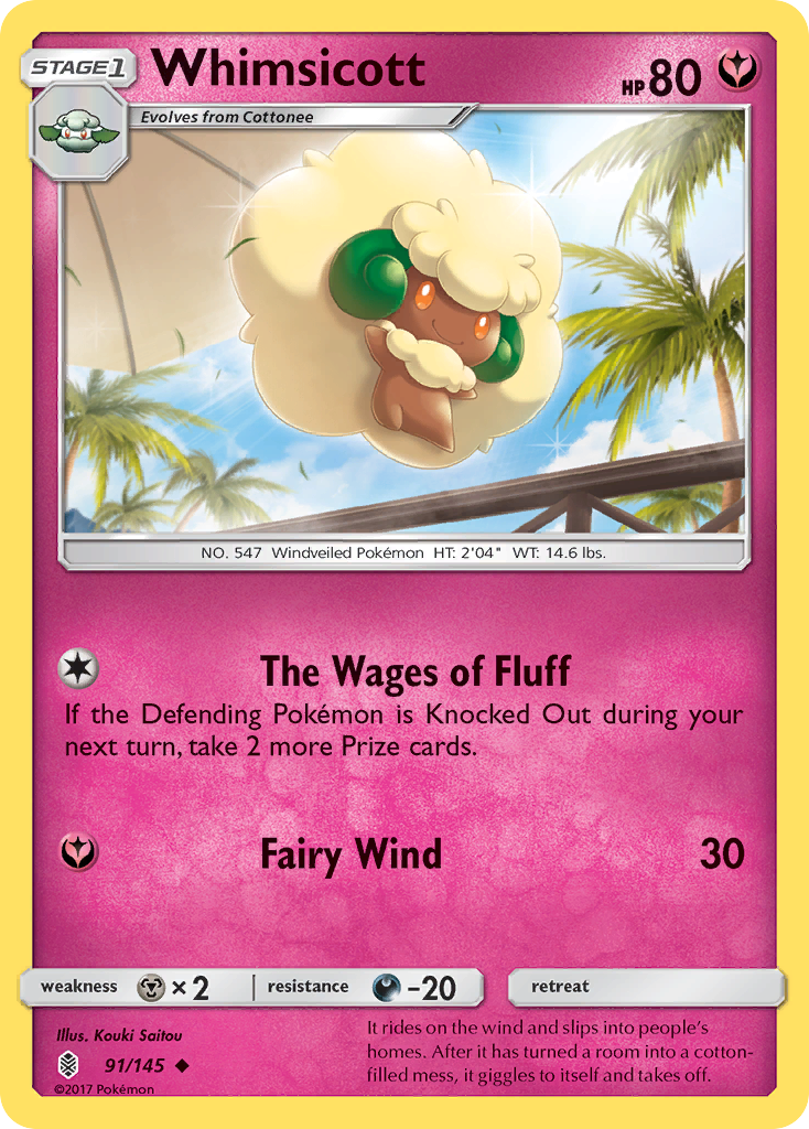 Whimsicott (91/145) [Sun & Moon: Guardians Rising] | Game Master's Emporium (The New GME)