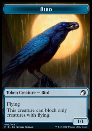 Zombie (005) // Bird Double-Sided Token [Innistrad: Midnight Hunt Tokens] | Game Master's Emporium (The New GME)