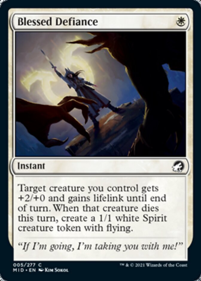 Blessed Defiance [Innistrad: Midnight Hunt] | Game Master's Emporium (The New GME)