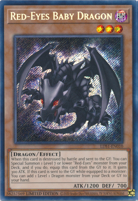 Red-Eyes Baby Dragon [LDS1-EN010] Secret Rare | Game Master's Emporium (The New GME)