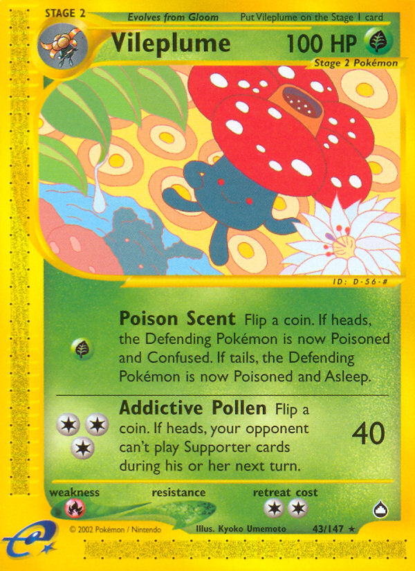 Vileplume (43/147) [Aquapolis] | Game Master's Emporium (The New GME)