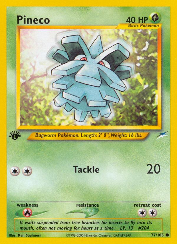 Pineco (77/105) [Neo Destiny 1st Edition] | Game Master's Emporium (The New GME)