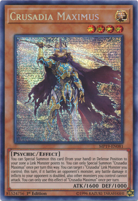Crusadia Maximus [MP19-EN081] Prismatic Secret Rare | Game Master's Emporium (The New GME)