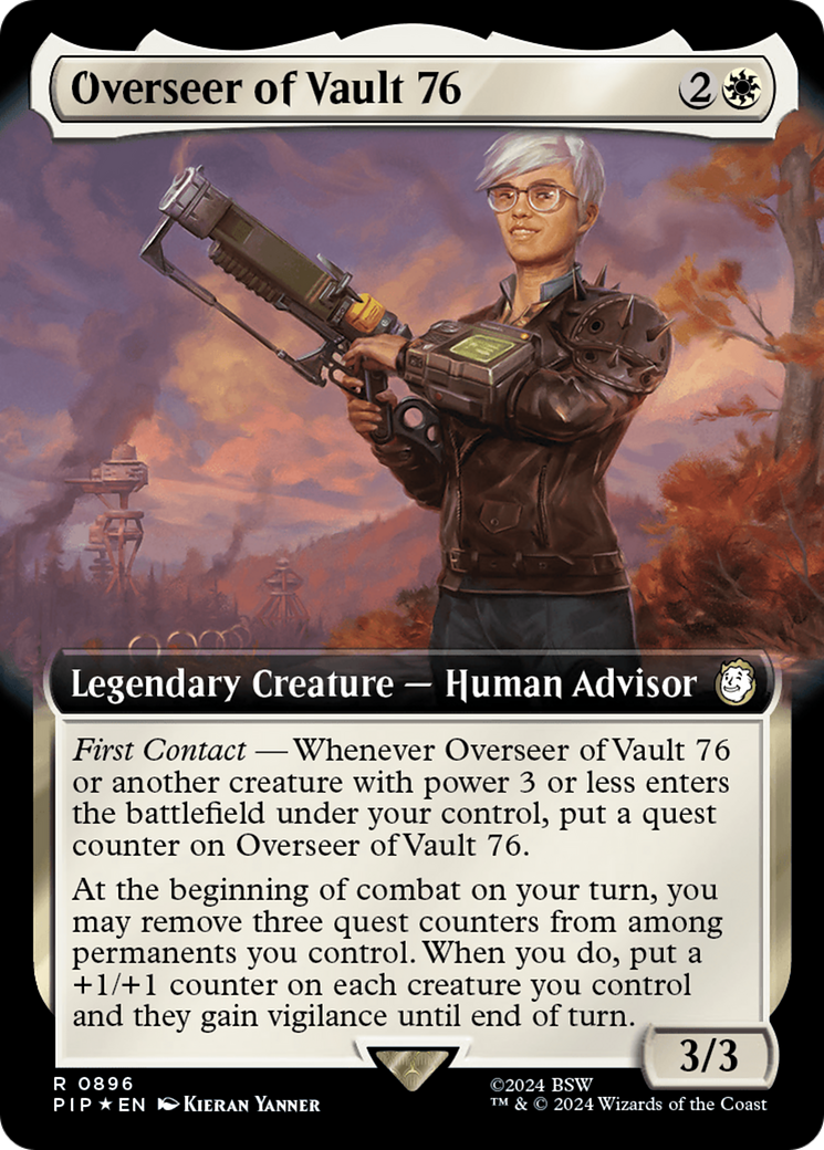 Overseer of Vault 76 (Extended Art) (Surge Foil) [Fallout] | Game Master's Emporium (The New GME)