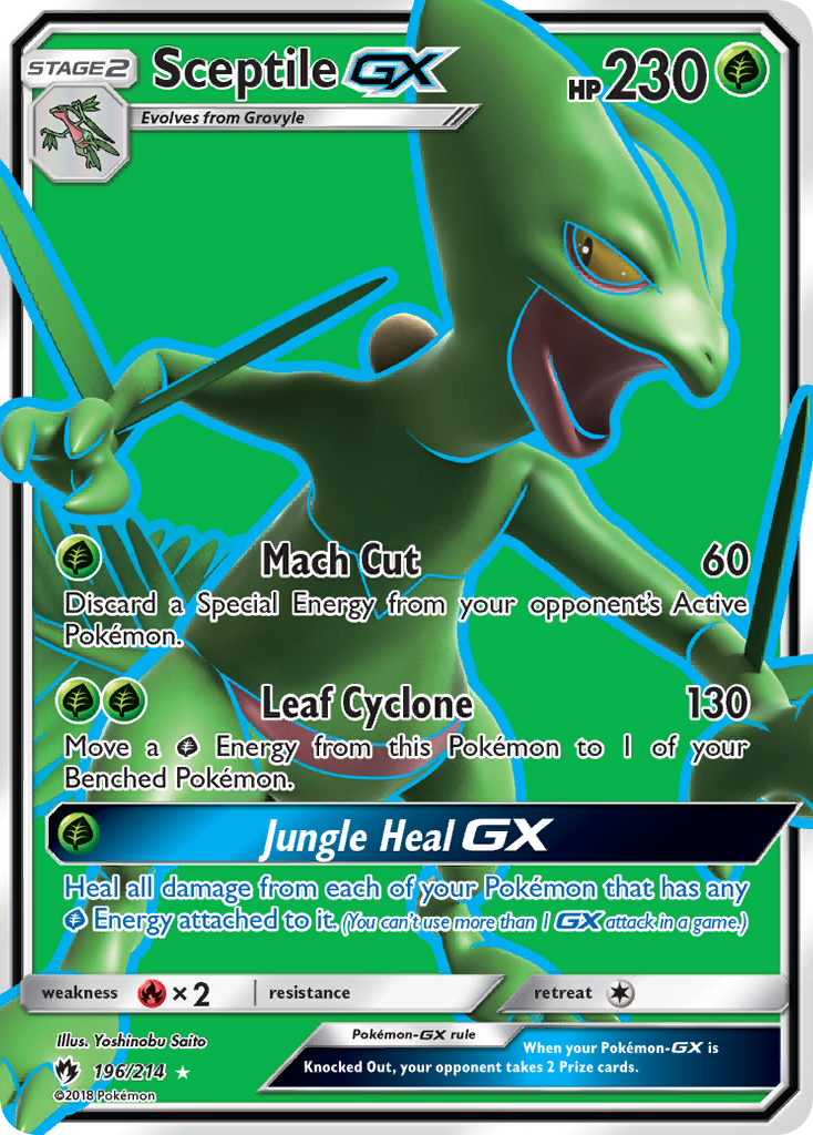 Sceptile GX (196/214) [Sun & Moon: Lost Thunder] | Game Master's Emporium (The New GME)