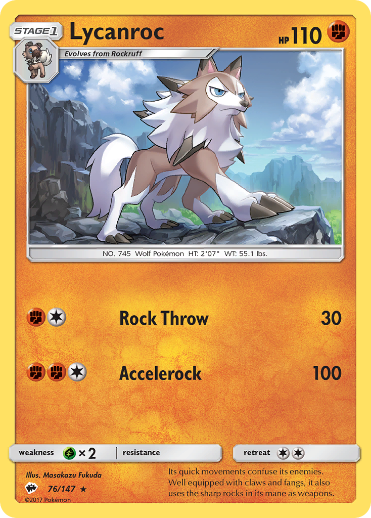 Lycanroc (76/147) [Sun & Moon: Burning Shadows] | Game Master's Emporium (The New GME)