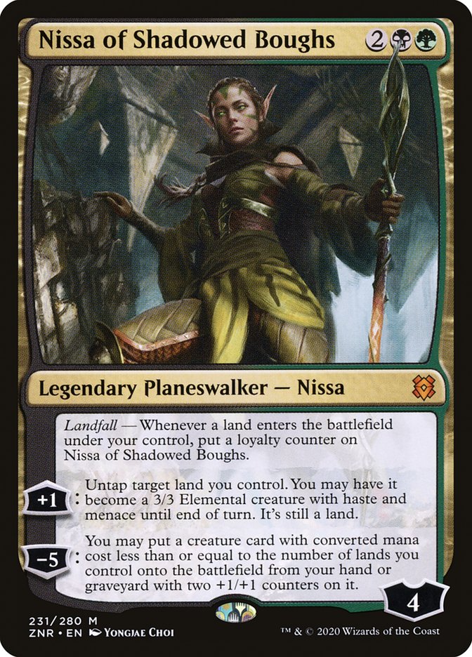 Nissa of Shadowed Boughs [Zendikar Rising] | Game Master's Emporium (The New GME)