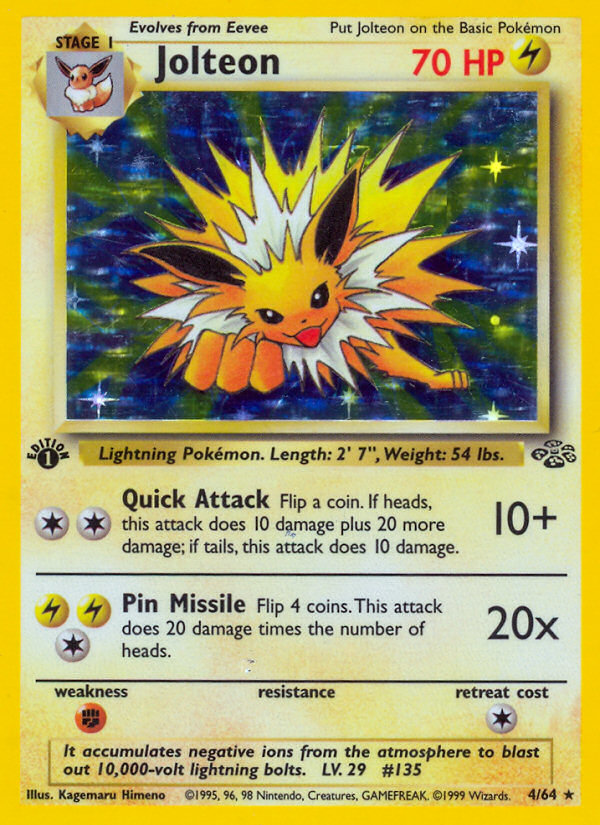 Jolteon (4/64) [Jungle 1st Edition] | Game Master's Emporium (The New GME)