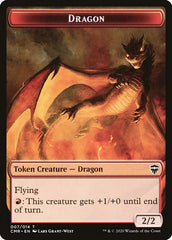 Dragon // Soldier Double-Sided Token [Commander Legends Tokens] | Game Master's Emporium (The New GME)